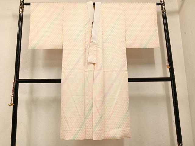 平和屋着物●長襦袢 袷 斜縞 正絹 逸品 AABC9338ph