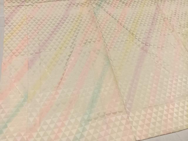 平和屋着物●長襦袢 袷 斜縞 正絹 逸品 AABC9338ph