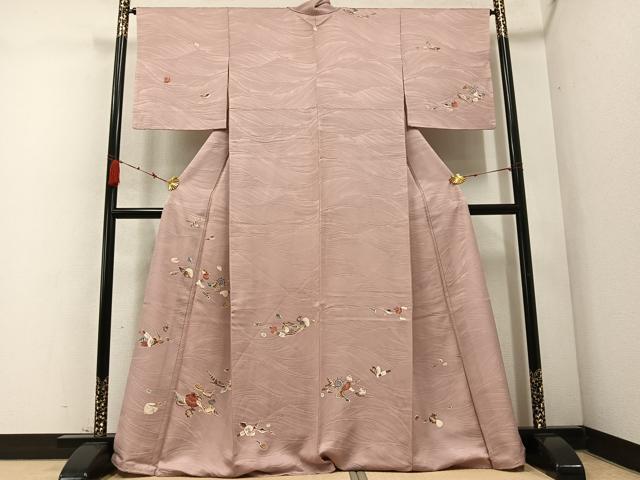 平和屋着物●訪問着 友禅 貝 正絹 逸品 AABC9358ph