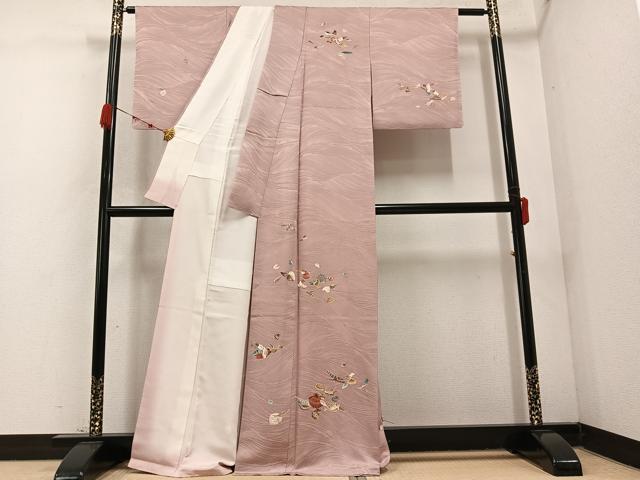 平和屋着物●訪問着 友禅 貝 正絹 逸品 AABC9358ph