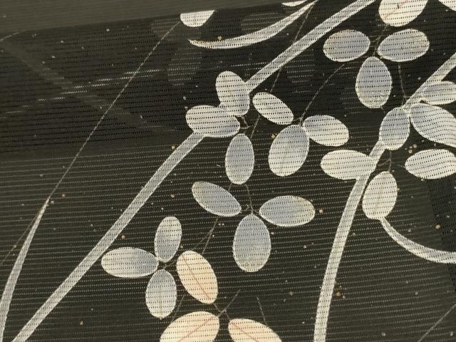 平和屋着物*夏物 小紋 絽 萩文 金彩 洗える着物 AABC9363jd