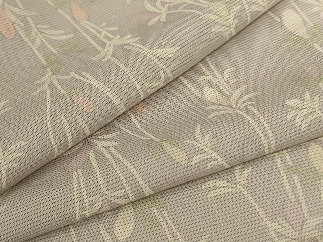 平和屋着物*夏物 小紋 絽 枝花文 正絹 逸品 AABC9398jd