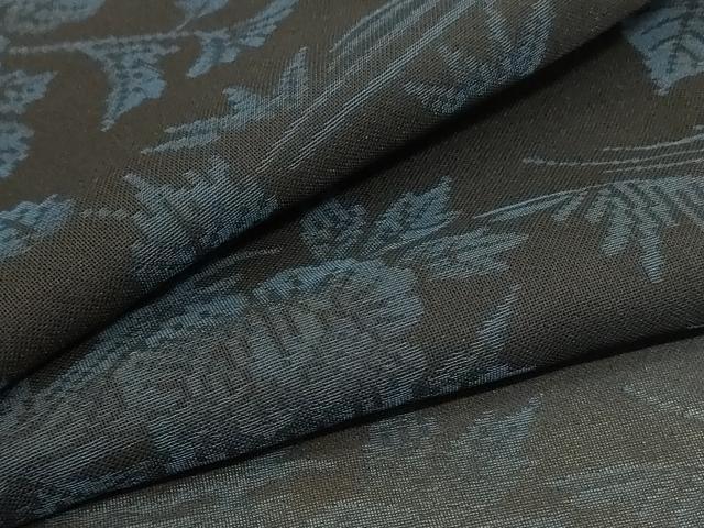 平和屋着物*夏物 小紋 紗 草花文 正絹 逸品 AABC9419jd