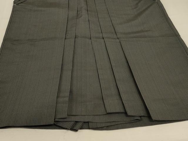 平和屋着物*夏物 男性 馬乗り袴 絽 縞 正絹 逸品 AABC9435jd