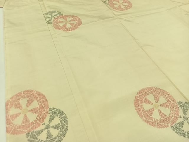 平和屋着物■上質な紬 源氏車文 正絹 逸品 AABC9511jh