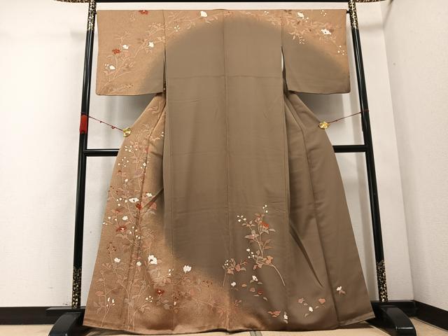 平和屋着物●訪問着 枝花文 金彩 正絹 逸品 AABC9641ph