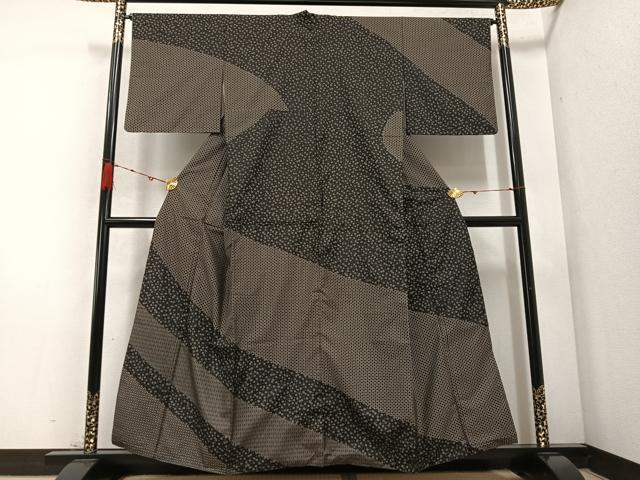 平和屋着物●本場大島紬 染大島 訪問着 吉祥花文 正絹 逸品 AABC9663ph