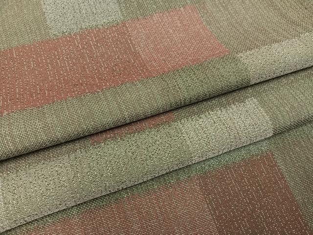 平和屋着物●お召 幾何学文様 正絹 逸品 AABC9682ph