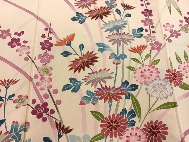 平和屋着物●訪問着 友禅 作家物 草花文 暈し染め 金彩 正絹 逸品 AABC9686ph