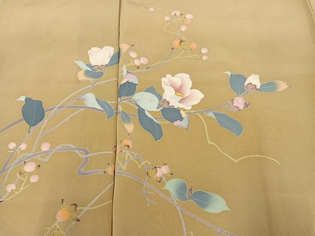 平和屋着物●訪問着 友禅 作家物 枝花文 正絹 逸品 AABC9698ph