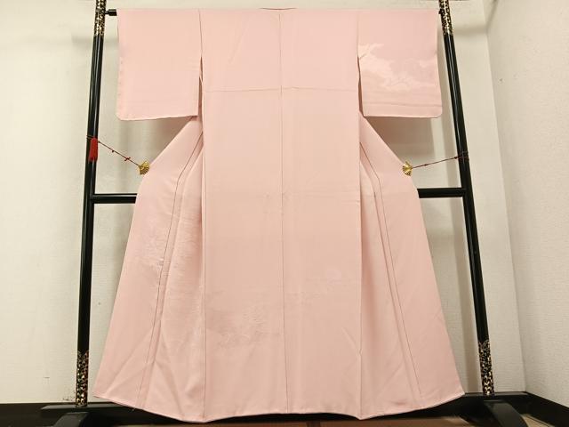 平和屋着物●無地絵羽訪問着 草花文 一斤染色 正絹 逸品 未使用 AABC9702ph