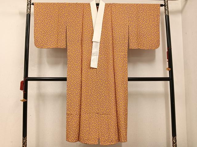 平和屋着物●長襦袢 無双仕立て 舞花文 正絹 逸品 AABC9717ph