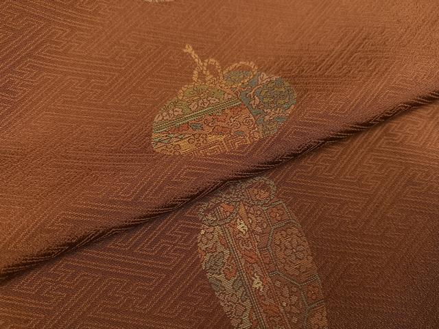 平和屋着物●お召 訪問着 仕覆文 正絹 逸品 AABC9774ph