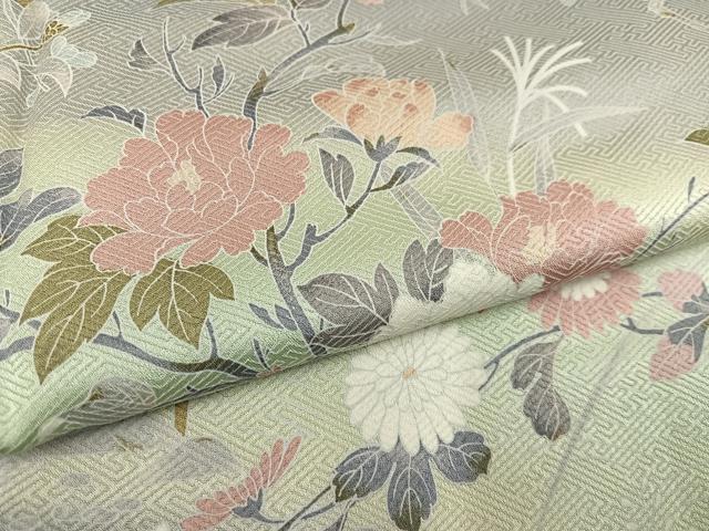 平和屋着物●訪問着 友禅 枝花船文 暈し染め 三越扱い 正絹 逸品 AABC9796ph