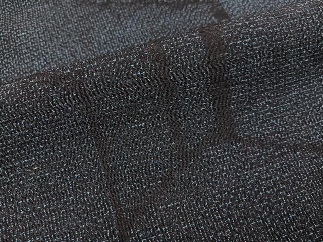 平和屋着物●結城紬 幾何学文様 正絹 逸品 未使用 AABC9835ph