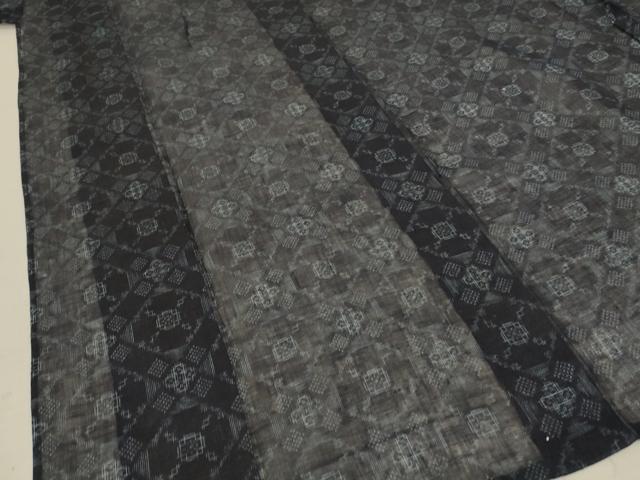 平和屋着物*夏物 上布 幾何学文様 麻 逸品 AABL5482ck