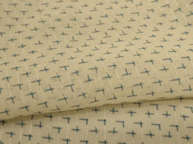 平和屋着物*夏物 絹芭蕉 十字絣 正絹 逸品 AABC9858jd