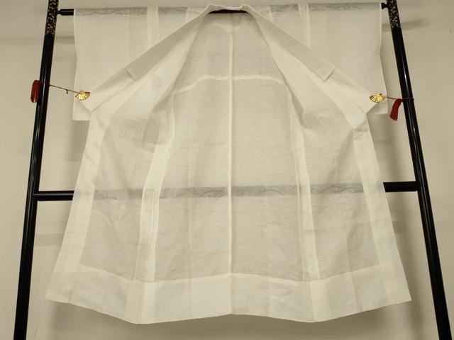 平和屋着物*夏物 長襦袢 芝花紋紗 鳥の子色 麻 逸品 AABC9869jd