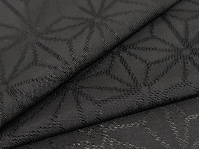 平和屋着物*夏物 小紋 紗 麻の葉文様 正絹 逸品 AABC9886jd