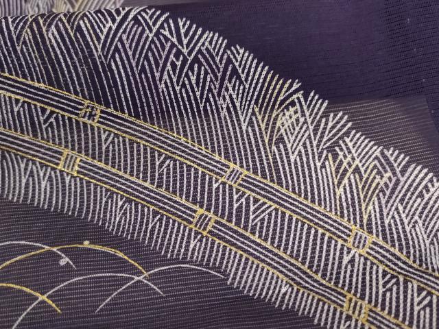 平和屋着物*夏物 訪問着 絽 露芝文 洗える着物 AABC9904jd