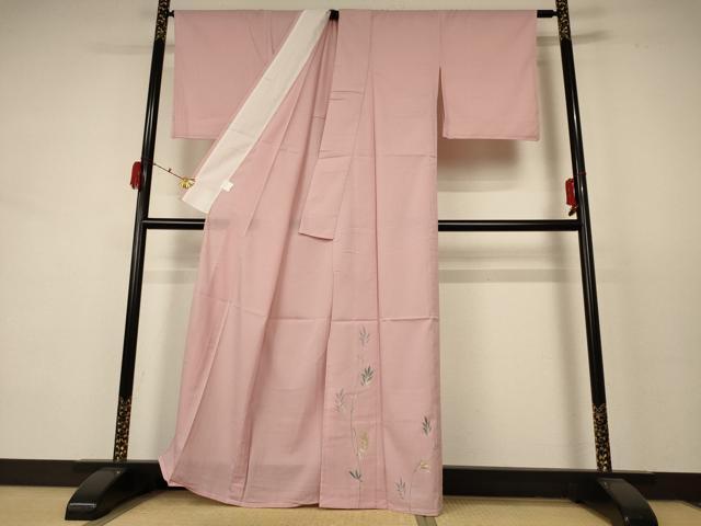 平和屋着物*夏物 訪問着 絽 枝葉文 洗える着物 未使用 AABC9906jd