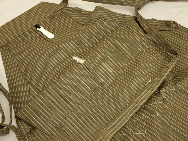 平和屋着物*夏物 男性 馬乗り袴 縞 正絹 逸品 AABC9957jd