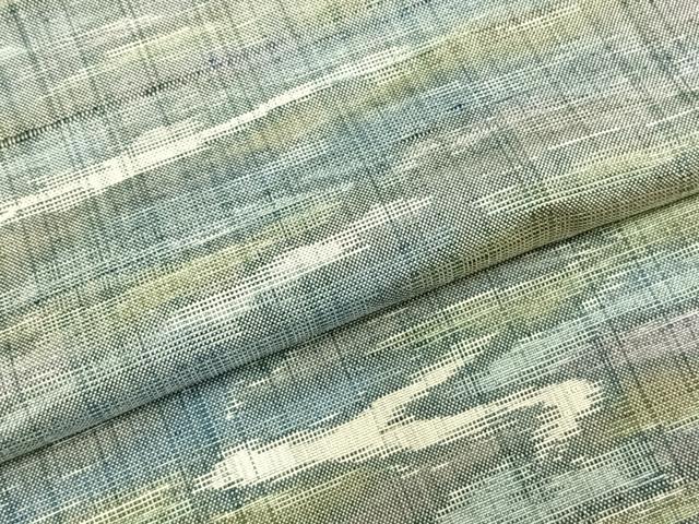 平和屋着物▽上質な紬 単衣 霞文 正絹 逸品 AABD0015fy