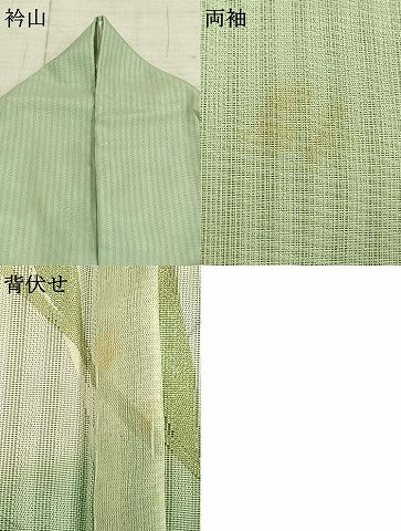 平和屋着物▽訪問着 単衣 無双 紗袷 紗×紗 手描き 草花文 正絹 逸品 AABD0027fy