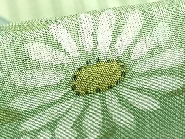 平和屋着物▽訪問着 単衣 無双 紗袷 紗×紗 手描き 草花文 正絹 逸品 AABD0027fy