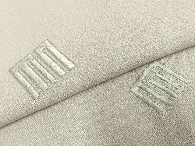 平和屋着物▽訪問着 単衣 総刺繍 源氏香 銀糸 正絹 逸品 AABD0054fy
