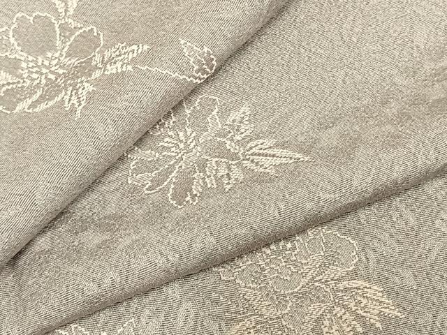 平和屋着物▽上質な小紋 単衣 作家物 草花文 ますいわ屋扱い 正絹 逸品 AABD0064fy