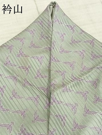 平和屋着物▽上質な小紋 単衣 舞鳥文 正絹 逸品 AABD0070fy