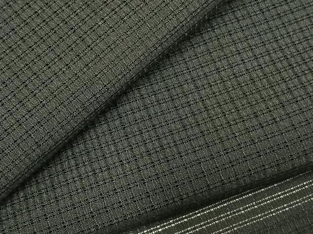 平和屋着物▽男性 長羽織 スリーシーズン 春夏秋 塵除け 黒地 正絹 逸品 AABD0088fy