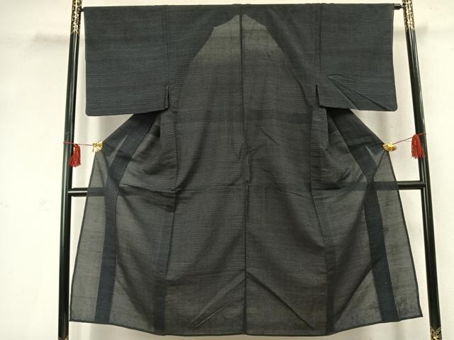 平和屋着物▽男性 単衣 本塩沢 80亀甲 総詰め 正絹 逸品 AABD0090fy