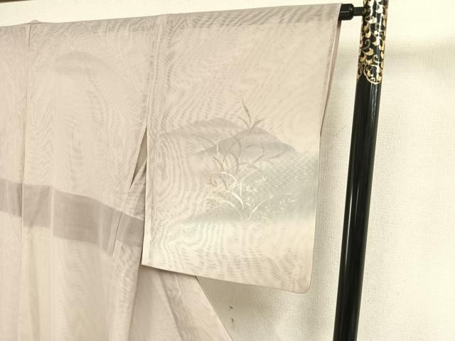 平和屋着物▽訪問着 無双 紗袷 紗×紗 手描き 風景花文 暈し染め 正絹 逸品 AABD0135fy