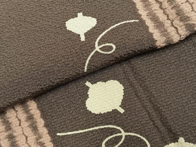 平和屋着物▽上質な小紋 単衣 駒 正絹 逸品 AABD0138fy