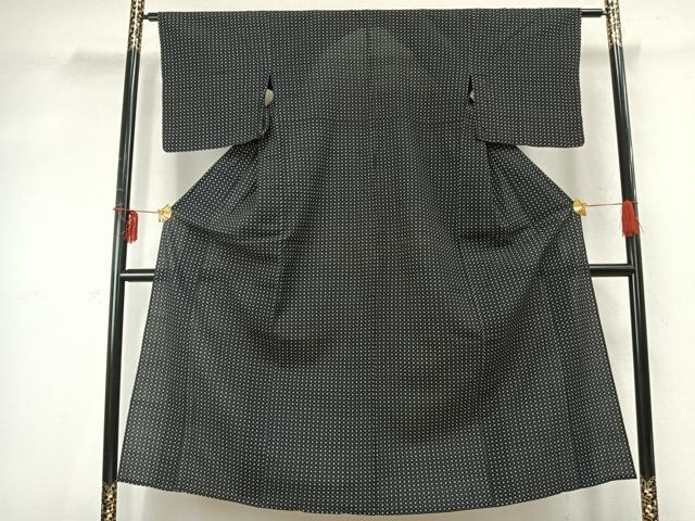 平和屋着物▽上質な紬 単衣 抽象文様 正絹 逸品 AABD0142fy