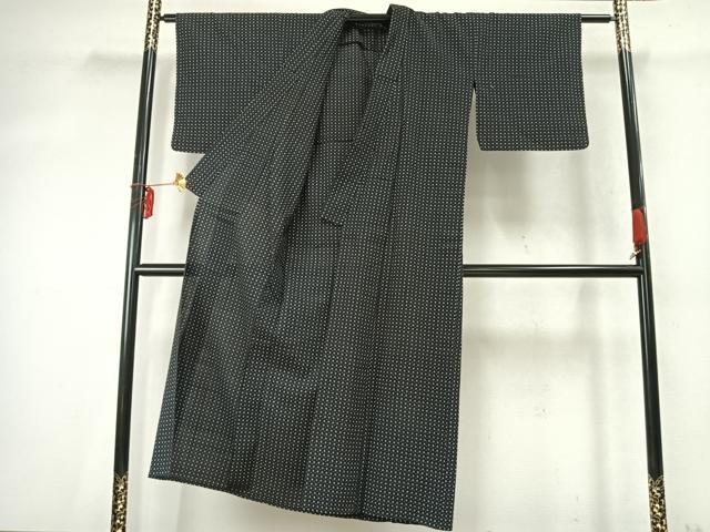 平和屋着物▽上質な紬 単衣 抽象文様 正絹 逸品 AABD0142fy
