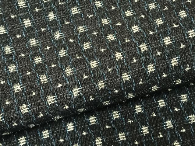 平和屋着物▽上質な紬 単衣 抽象文様 正絹 逸品 AABD0142fy