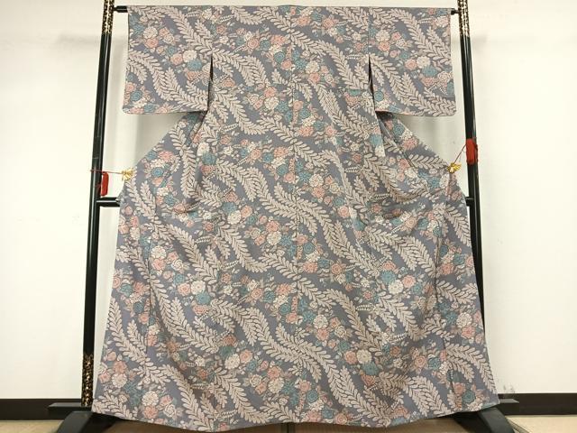 平和屋着物▽上質な小紋 単衣 辻が花 正絹 逸品 AABD0146fy