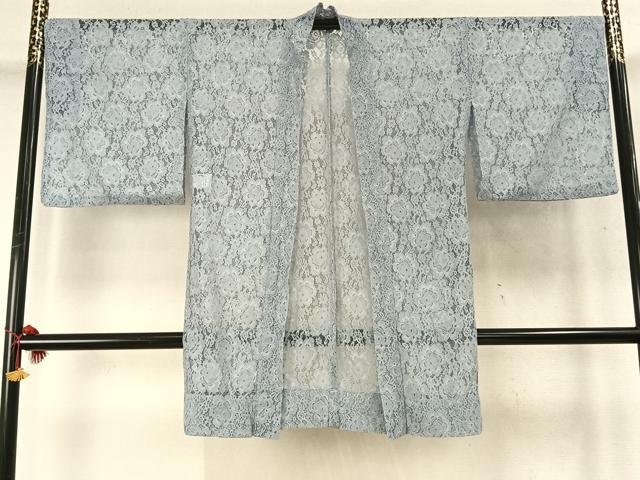 平和屋着物▽長羽織 スリーシーズン 春夏秋 塵除け 総レース 花尽くし AABD0149fy