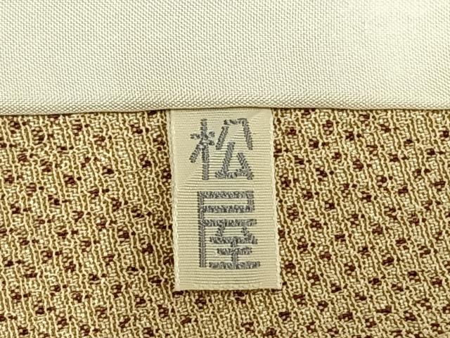 平和屋着物▽本塩沢 単衣 雲取り文 正絹 逸品 AABD0165fy