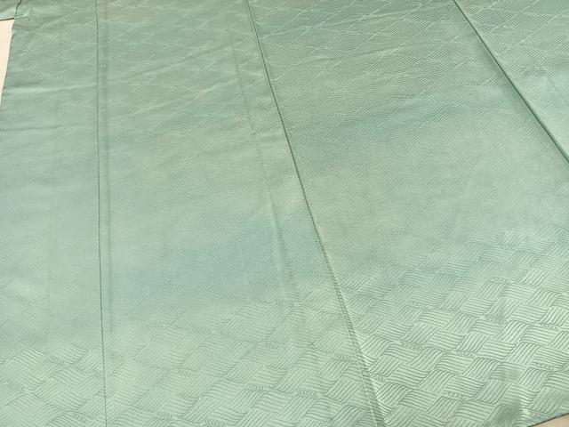 平和屋着物▽上質な色無地 単衣 立波地紋 瓶覗色 正絹 逸品 未使用 AABD0175fy