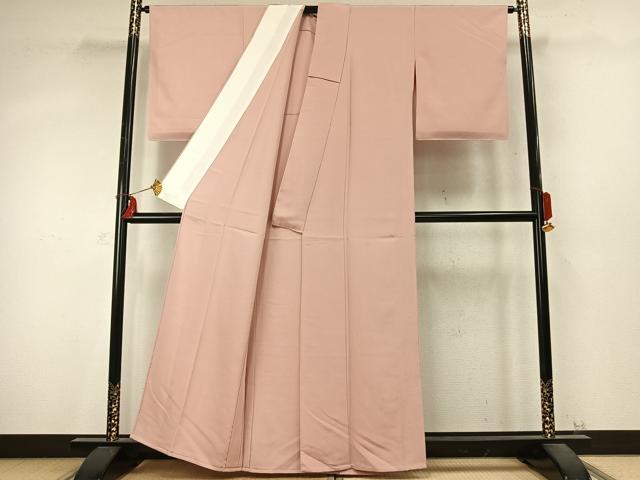 平和屋着物▽上質な色無地 単衣 お召縮緬 虹色 正絹 逸品 AABD0176fy