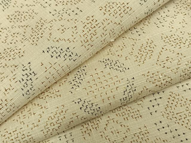 平和屋着物▽上質な紬 単衣 幾何学文様 正絹 逸品 AABD0185fy