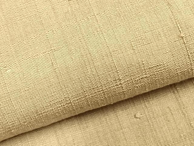 平和屋着物▽男性 本場結城紬 重要無形文化財 単衣 色無地 枯色 正絹 逸品 未使用 AABD0199fy