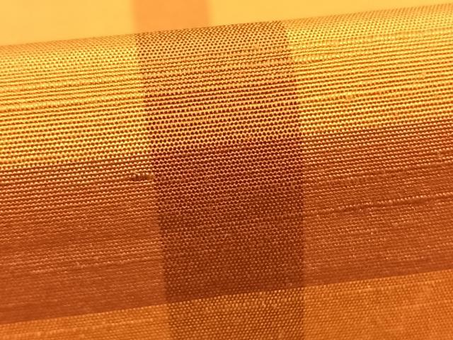 平和屋着物▽上質な紬 単衣 格子 正絹 逸品 AABD0213fy