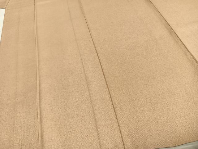 平和屋着物▽上質な色無地 単衣 香色 正絹 逸品 AABD0241fy