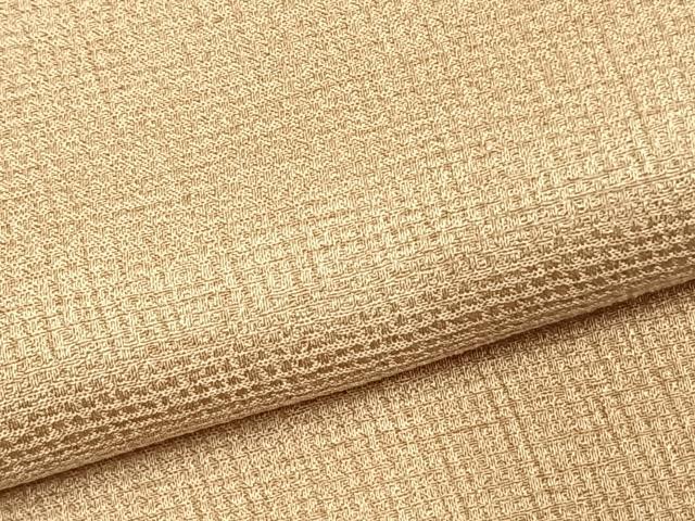 平和屋着物▽上質な色無地 単衣 香色 正絹 逸品 AABD0241fy