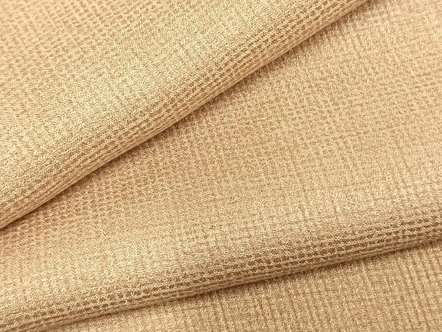 平和屋着物▽上質な色無地 単衣 香色 正絹 逸品 AABD0241fy